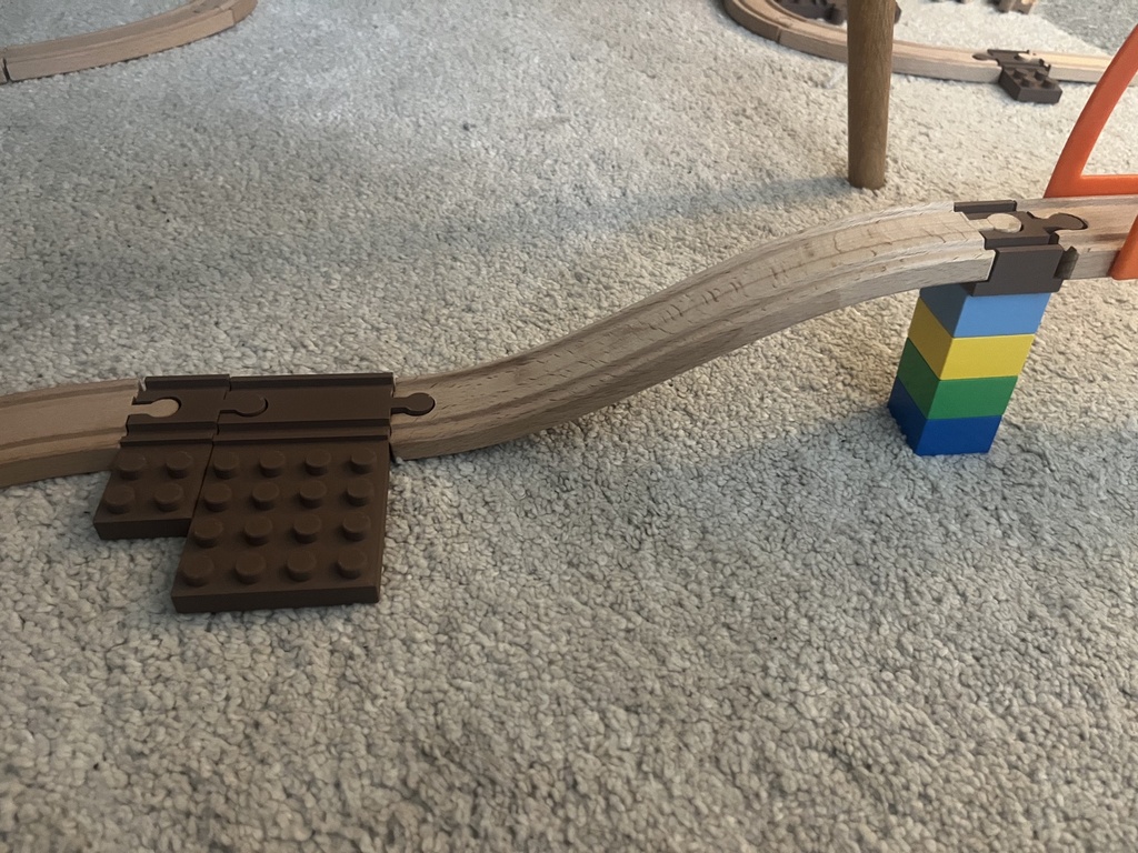 Schienen-Adapter für Holzeisenbahn und DUPLO 7