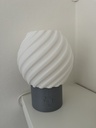 Tischlampe, Basis und Schirm